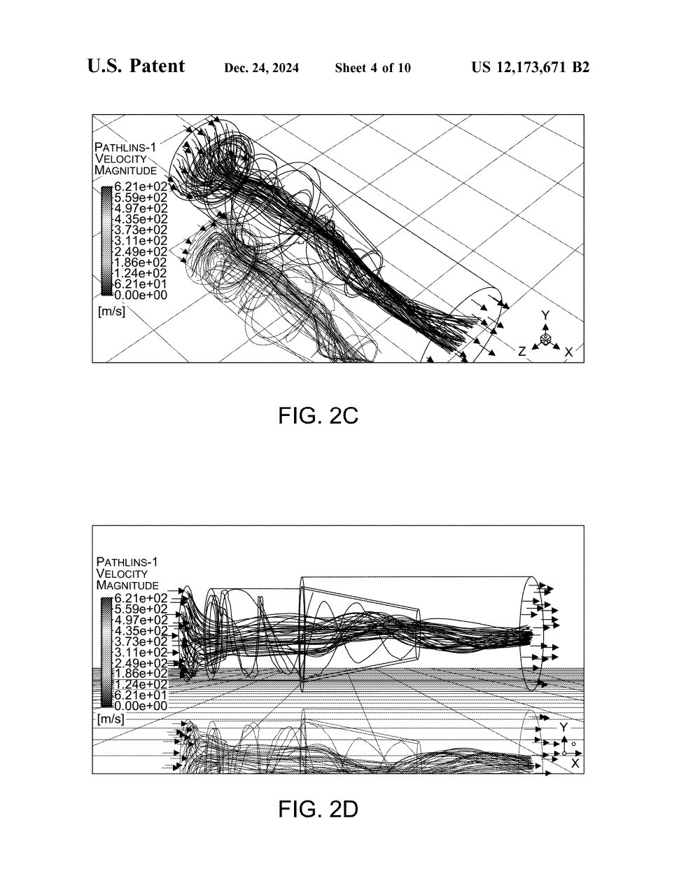 FIG. 1B — Column, vortex, and blanket gas paths
